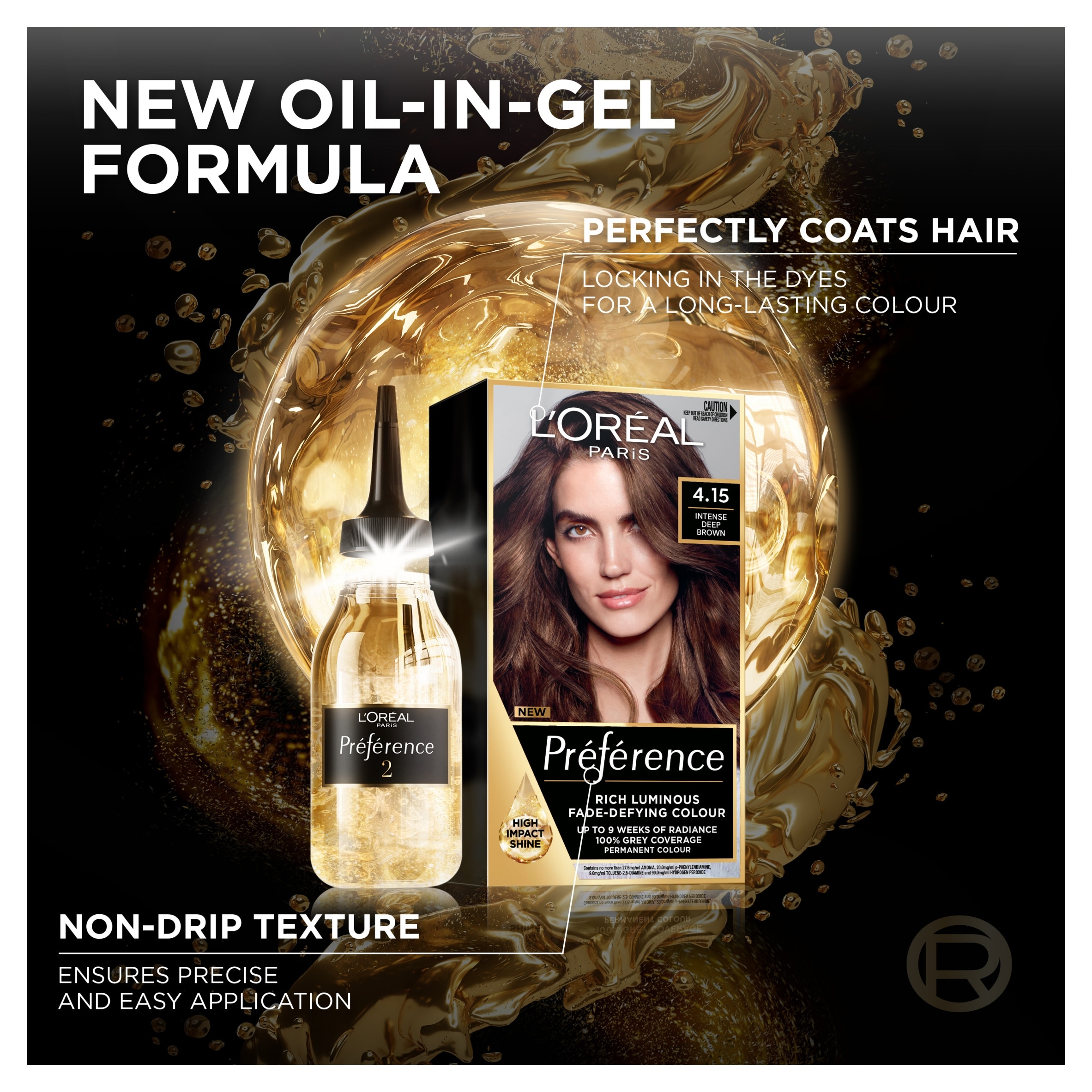 L'Oreal Paris Preference 4.15 Caracas Intense Deep Brown Permanent Hair Dye thumbnail 4