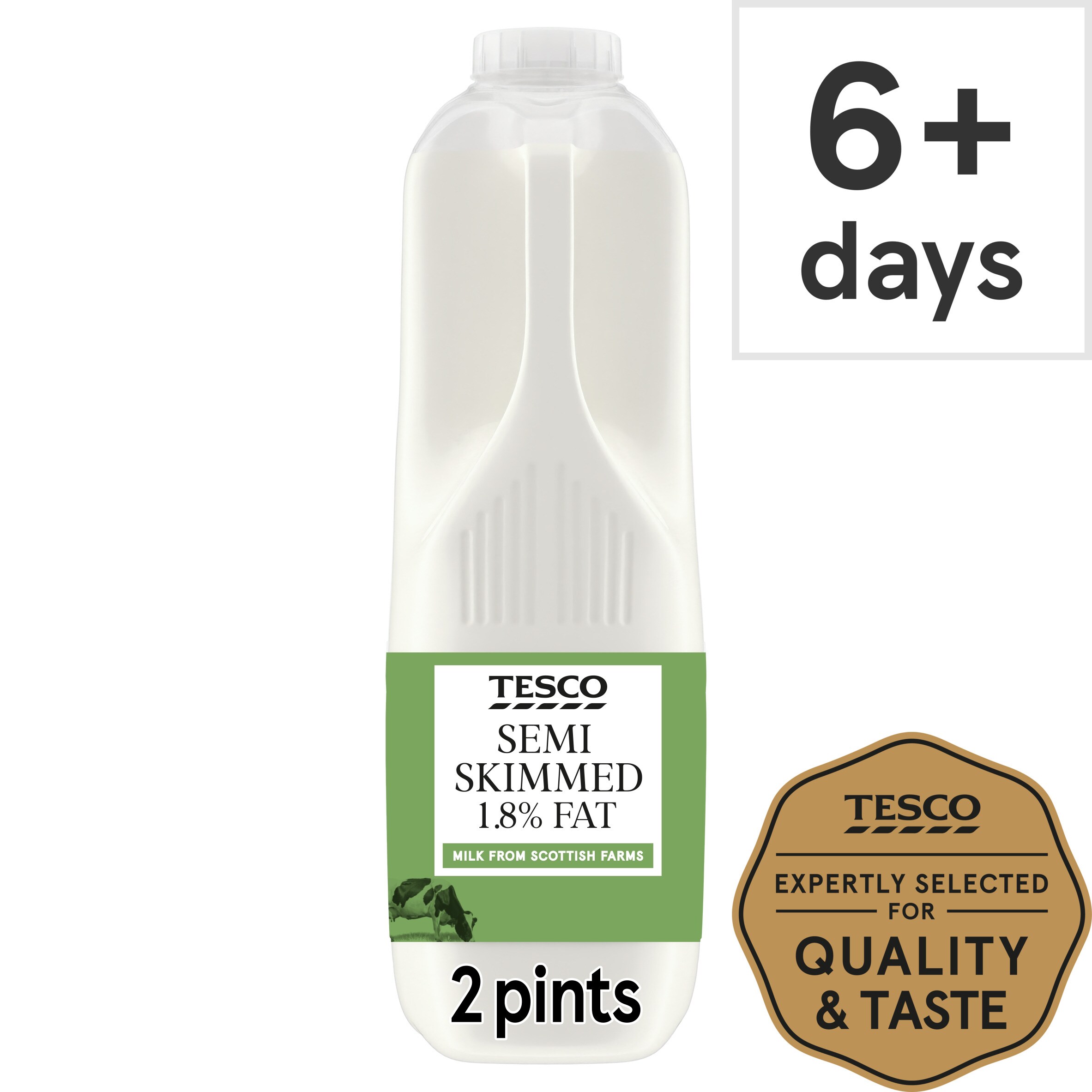 Tesco British Semi Skimmed Milk 1.13L, 2 Pints