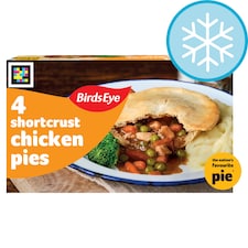 Birds Eye 4 Shortcrust Chicken Pies 620G