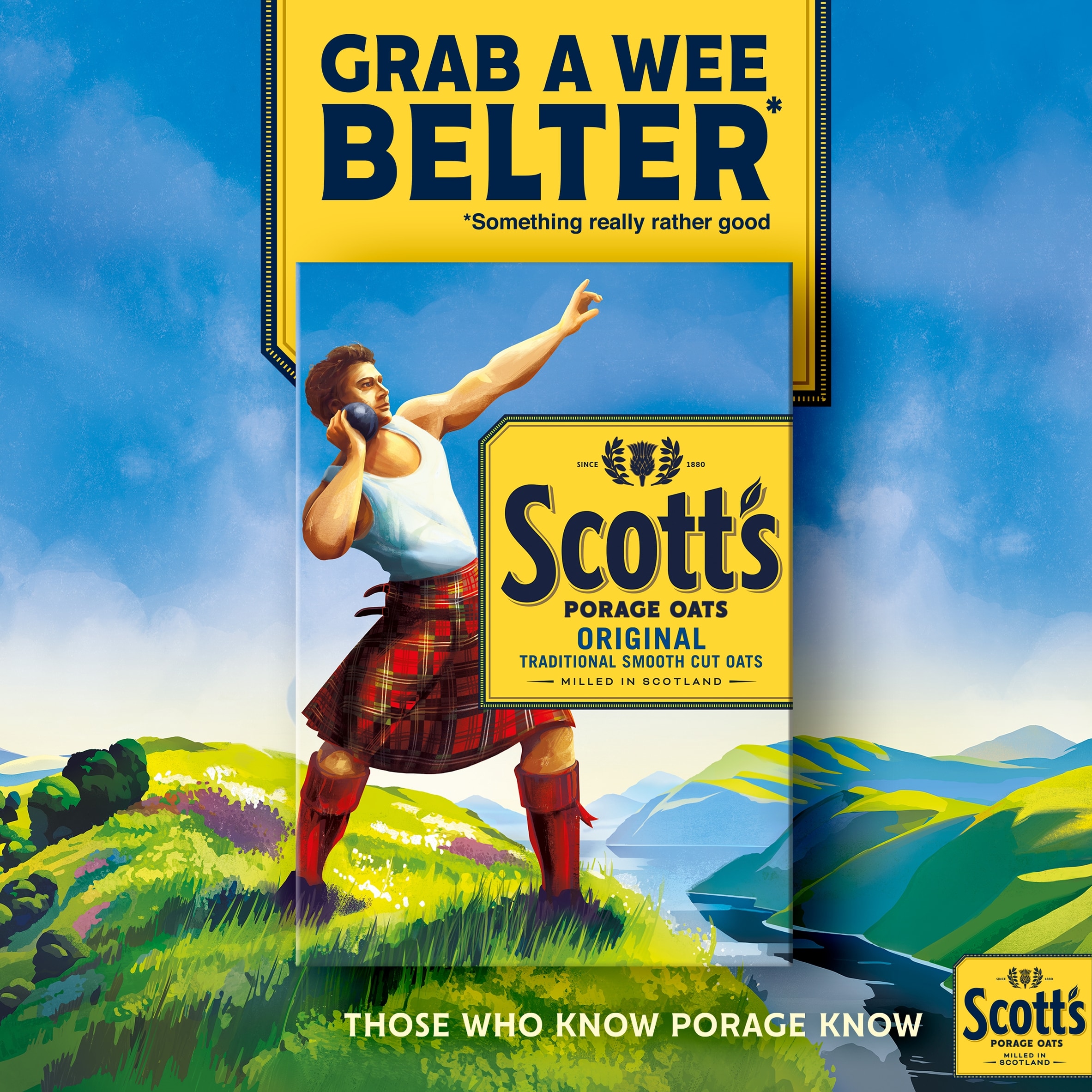 Scott's Porage Original Porridge Oats 1kg thumbnail 2