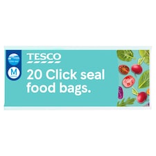 Tesco Click Seal Food Storage Bags Medium 20'