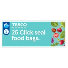 Tesco Click Seal Food Bags Small 25 Pack