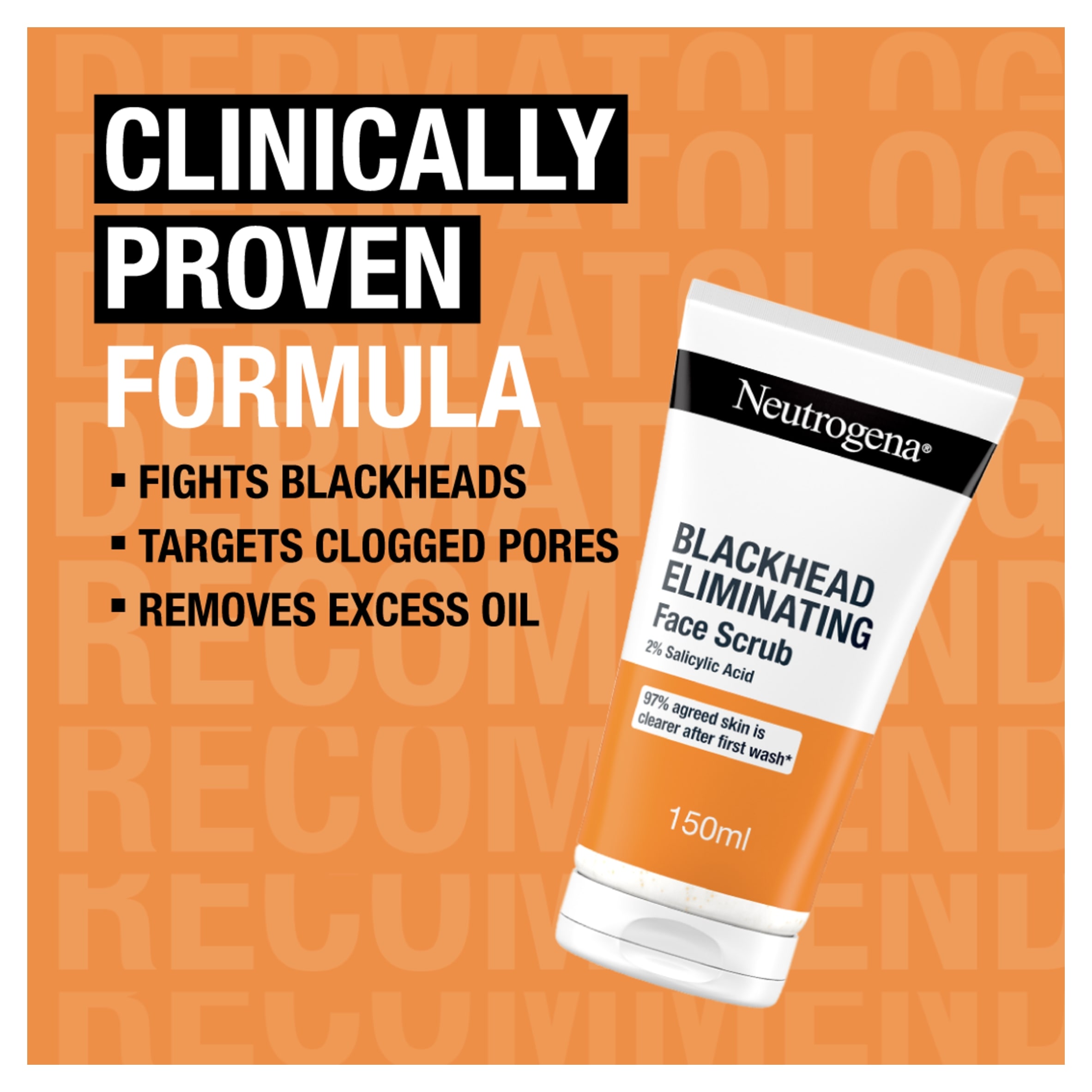 Neutrogena Blackhead Eliminating Face Scrub 2% Salicylic Acid 150ml thumbnail 4