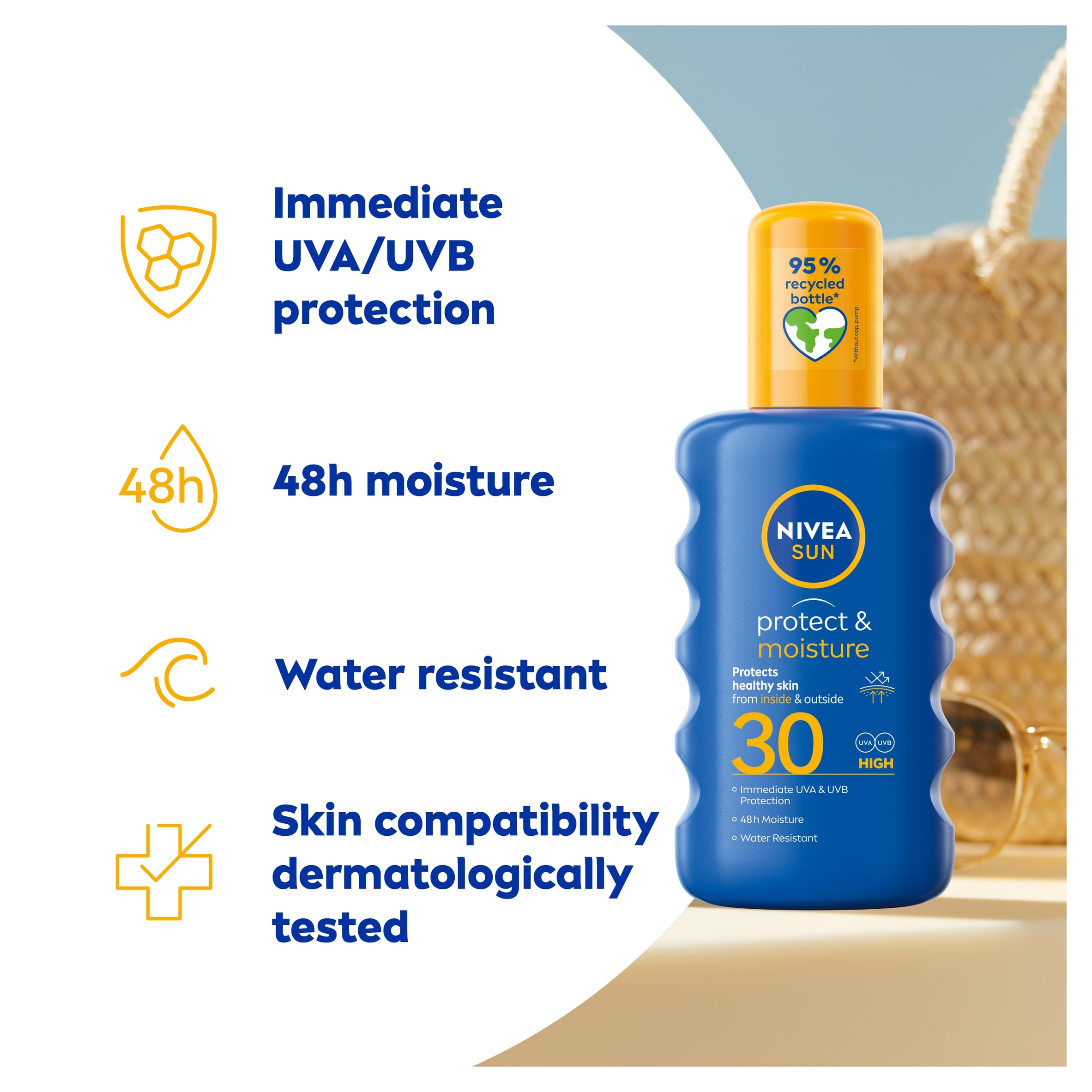 NIVEA SUN Protect & Moisture Sun Lotion SPF30 200ml thumbnail 2