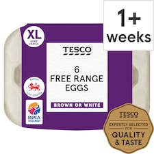 Tesco Free Range Eggs Very Large 6 Pack
