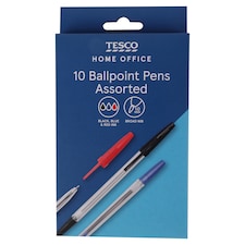 Tesco Assorted Ballpoint Pens 10 Pack