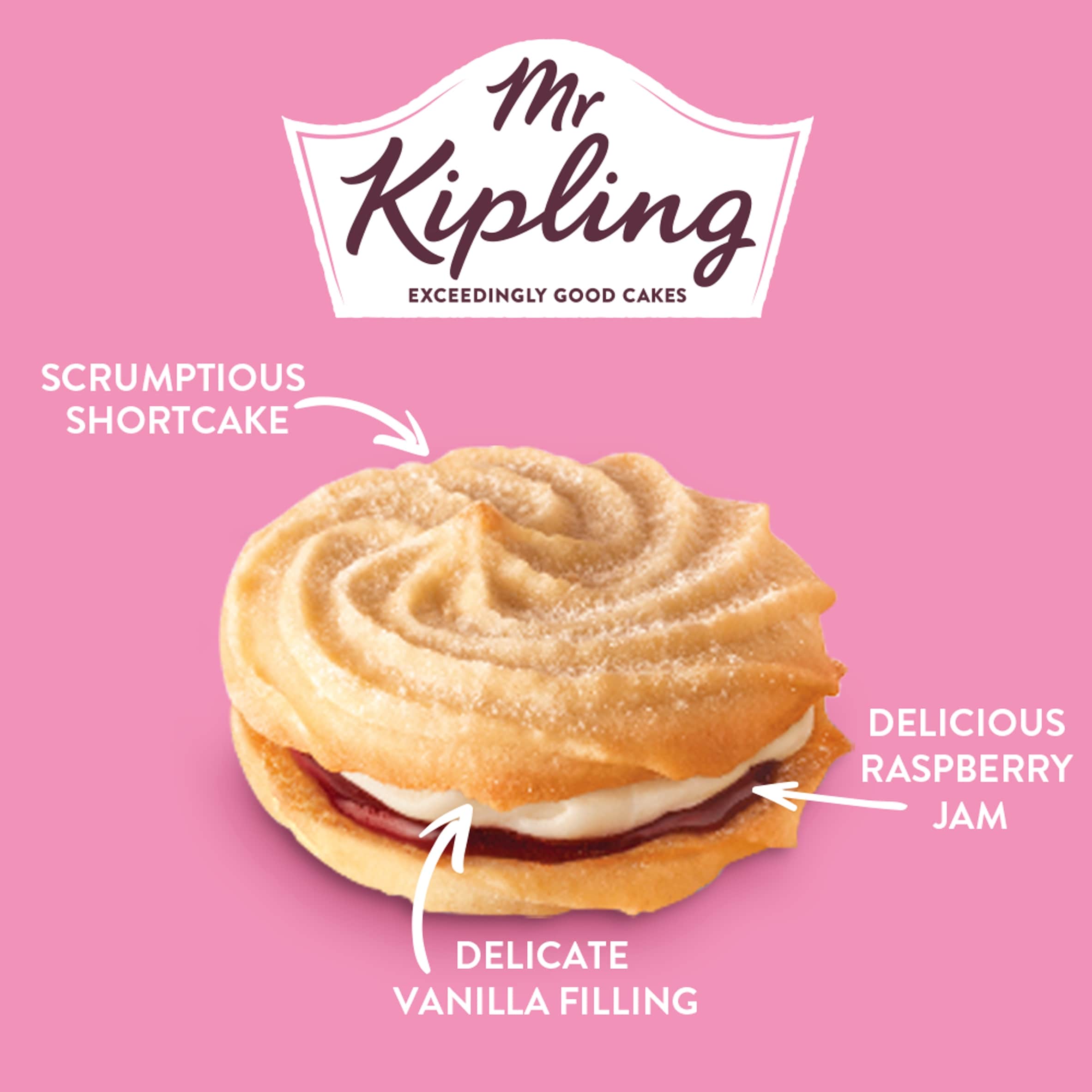 Mr Kipling Viennese Whirls Cakes 6 Pack thumbnail 2