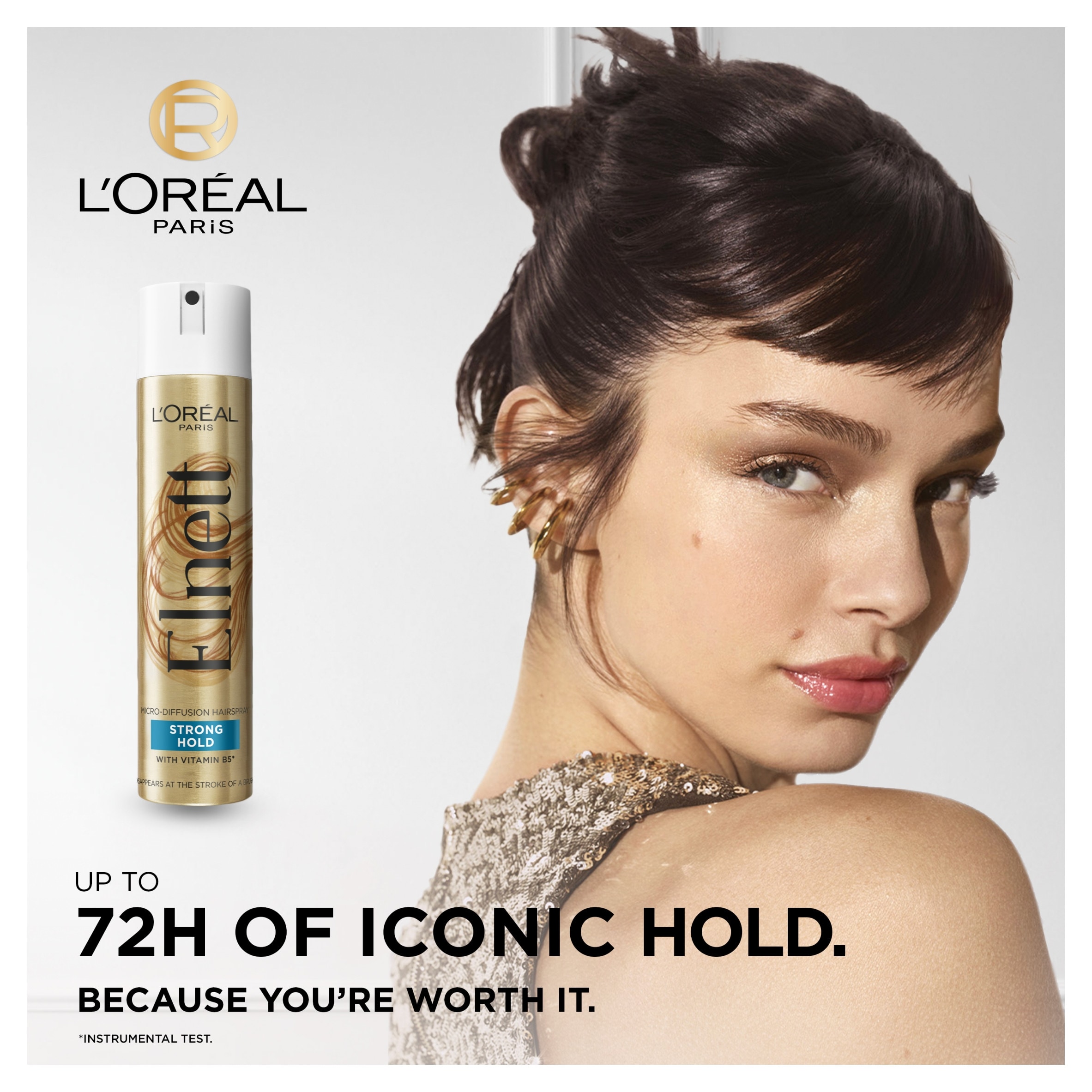 L'Oreal Elnett Strong Hold Hair Spray 75Ml thumbnail 2