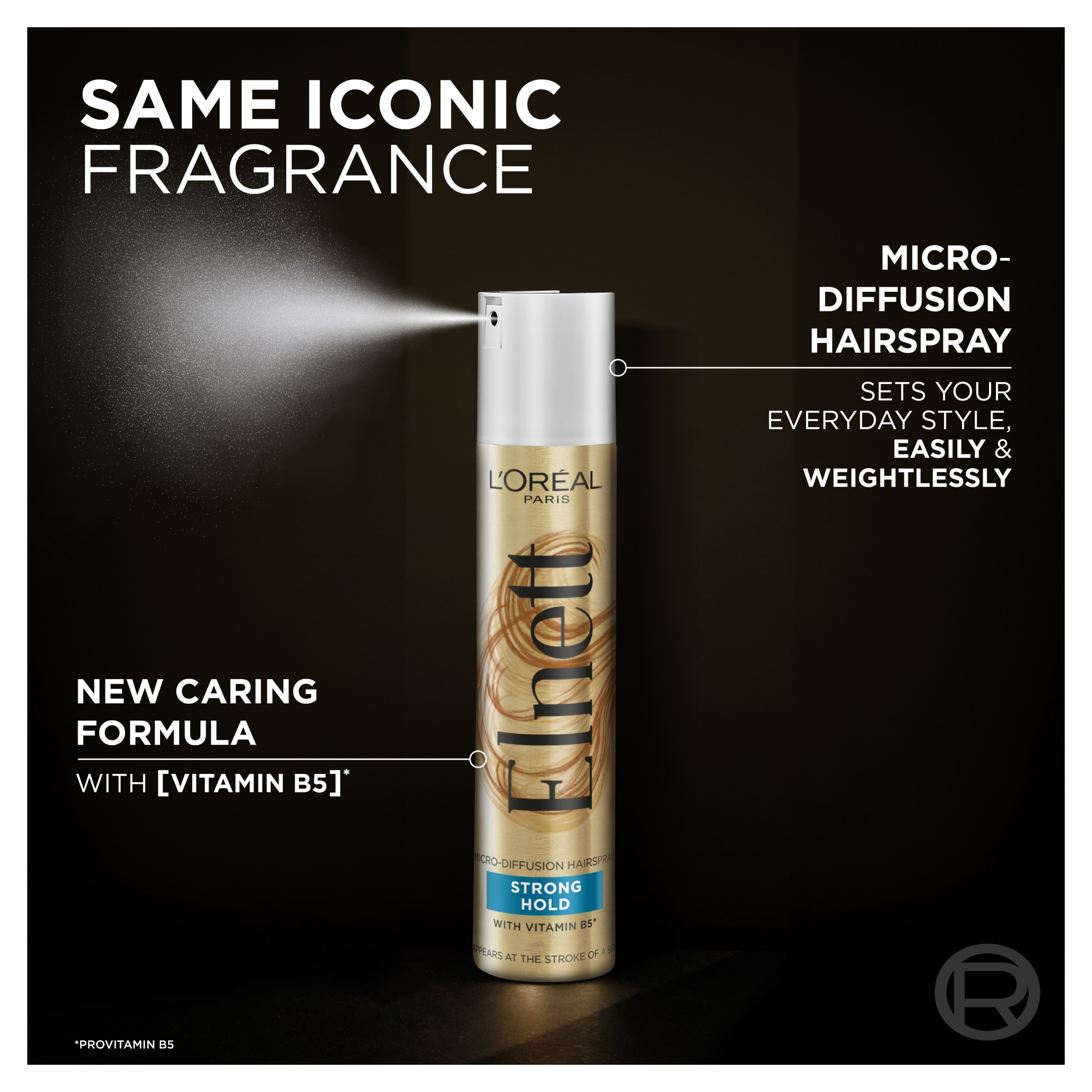 L'Oreal Elnett Strong Hold Hair Spray 75Ml thumbnail 3