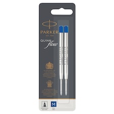 Parker Ballpoint Pen Refills, Quinkflow Blue Ink, 2 Count