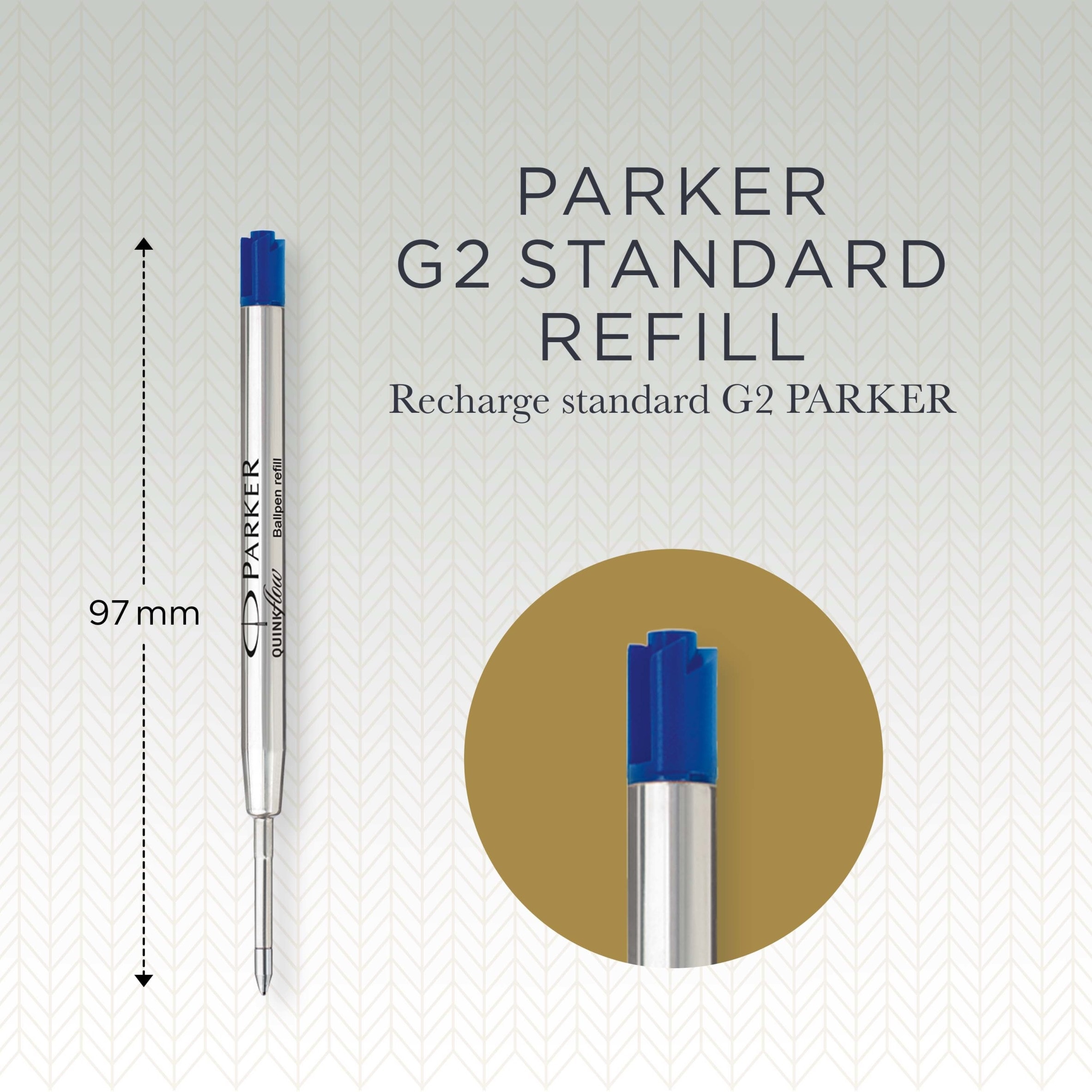 Parker Ballpoint Pen Refills, Quinkflow Blue Ink, 2 Count thumbnail 3
