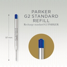 Parker Ballpoint Pen Refills, Quinkflow Blue Ink, 2 Count thumbnail 3