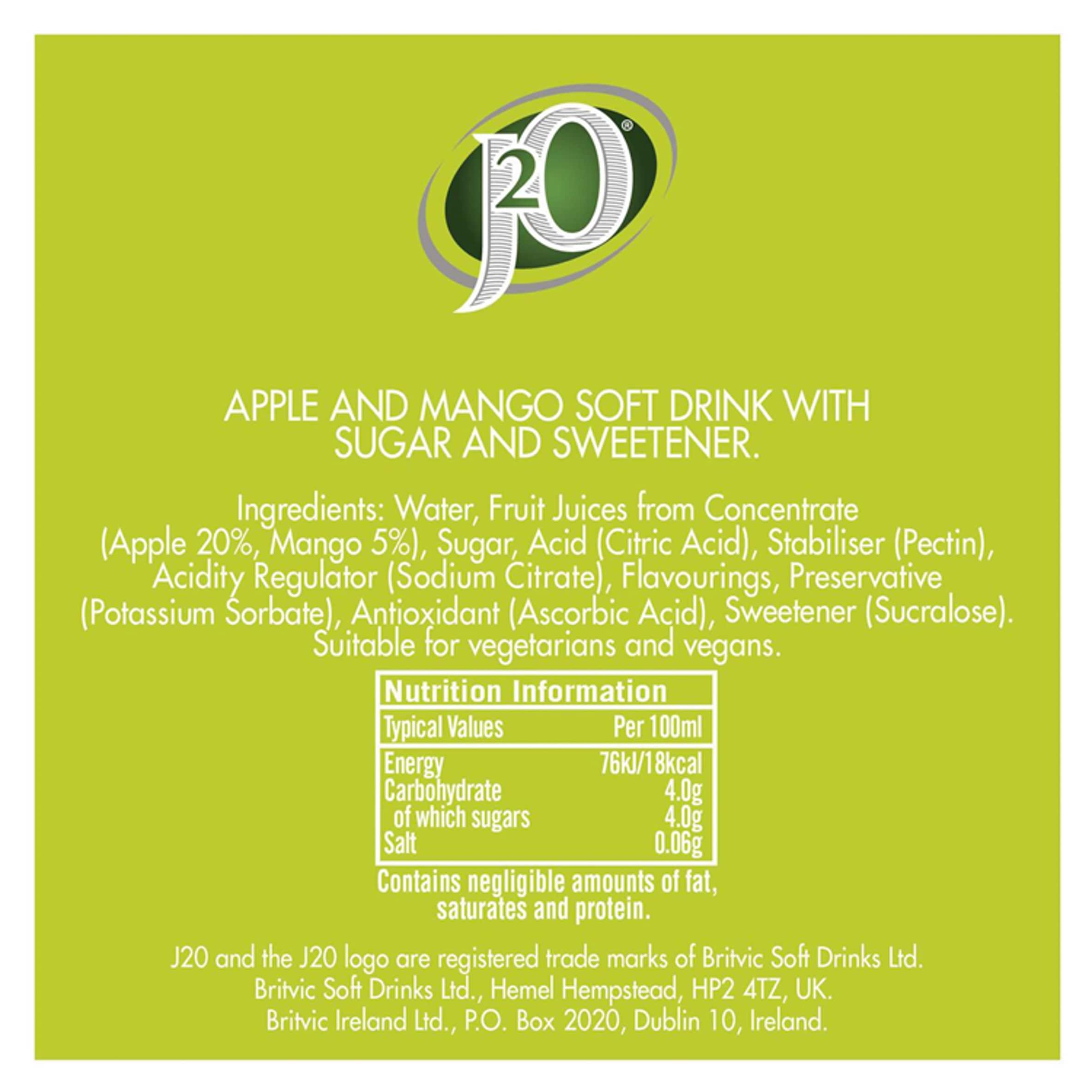 J2O Apple & Mango 4x275ml thumbnail 3