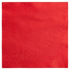 Tesco Napkins Red 33Cm 2Ply 50 Pack