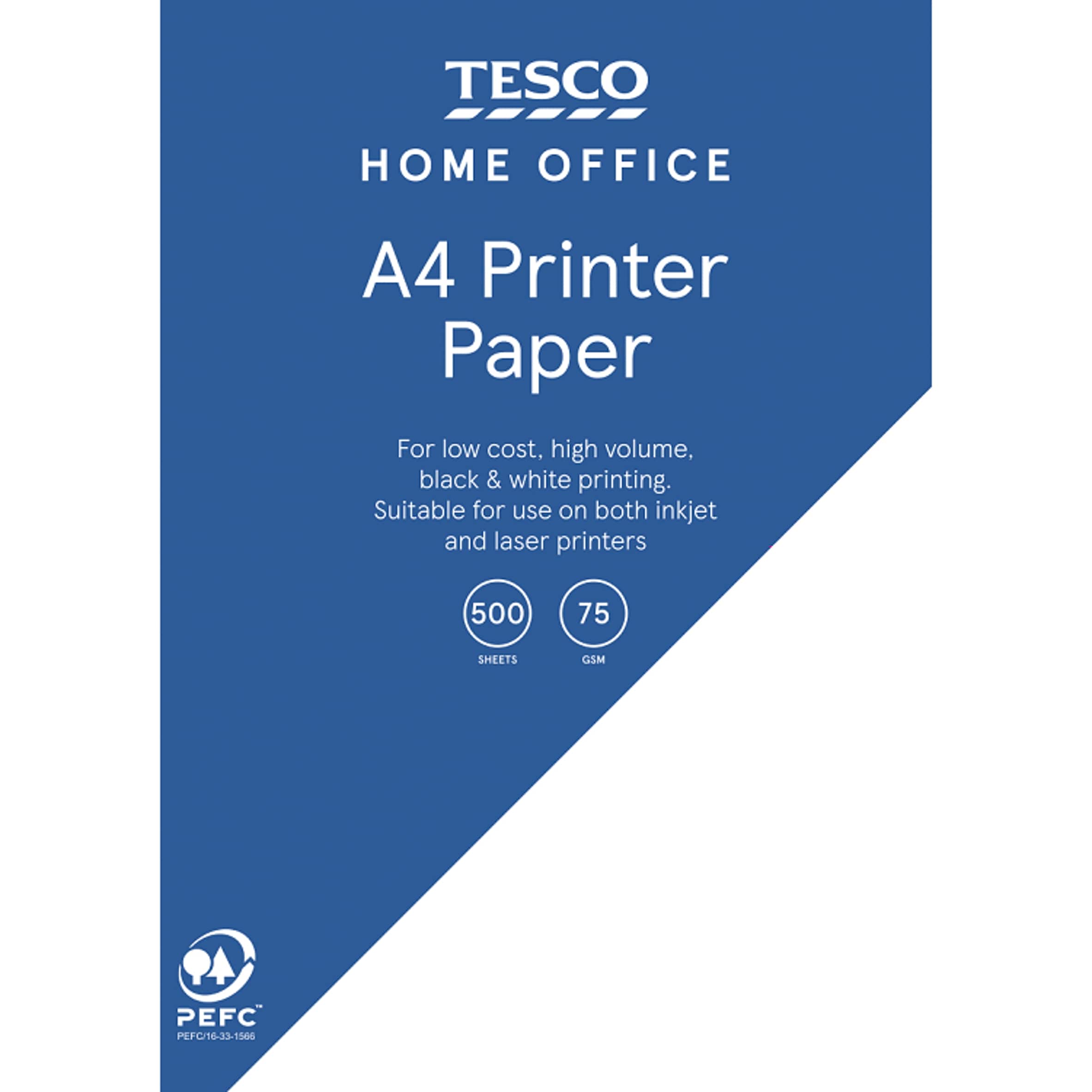 Tesco Basics A4 White Paper 70Gsm 500 Sheets