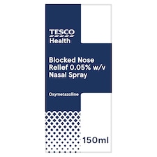 Tesco Health Blocked Nose Relief Decongestant Nasal Spray 15ml