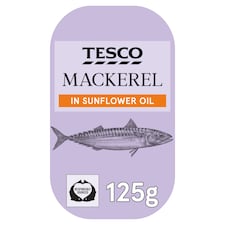 Tesco Mackerel in Sunflower Oil 125g