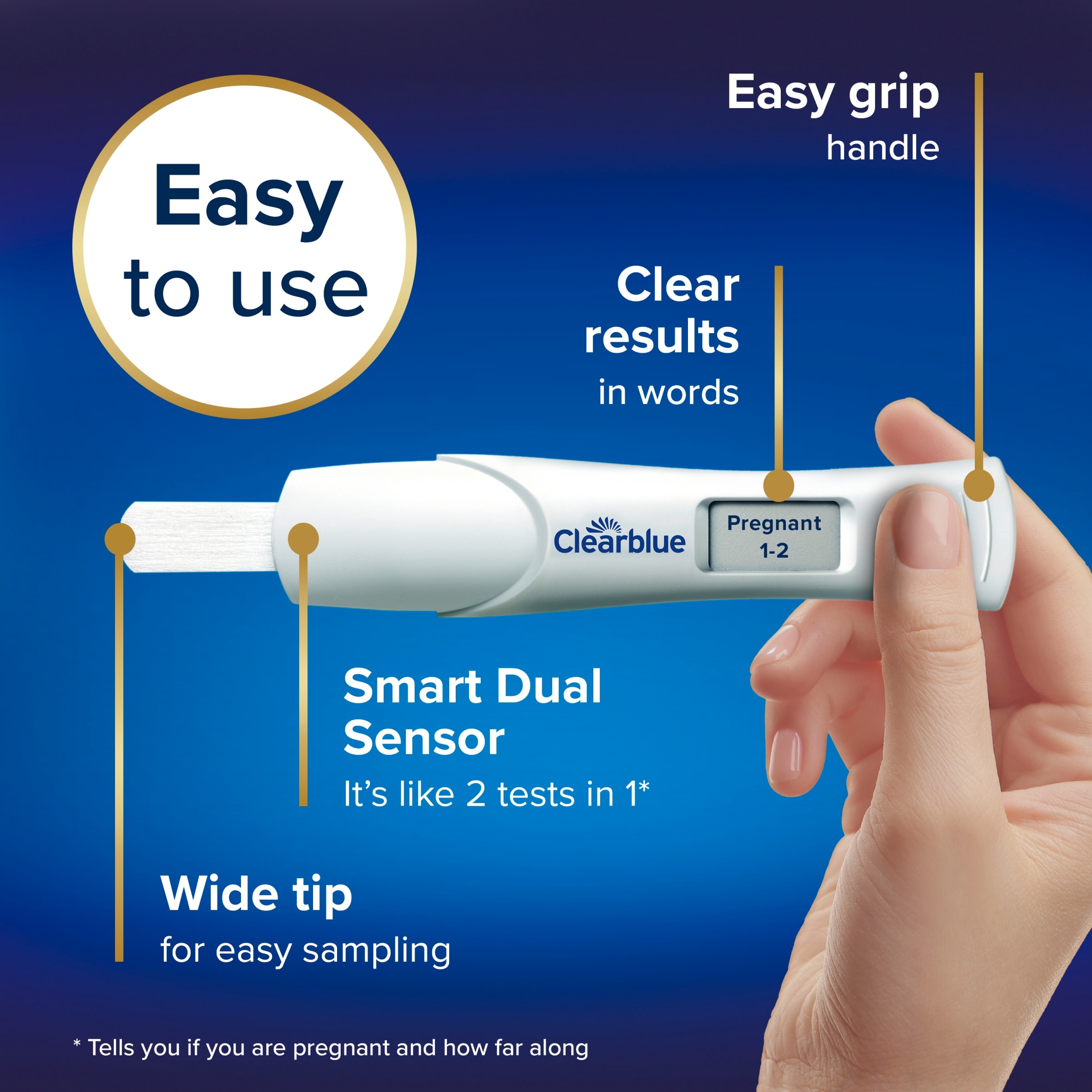 Clearblue Digital Pregnancy Test With Weeks 2 Pack thumbnail 4