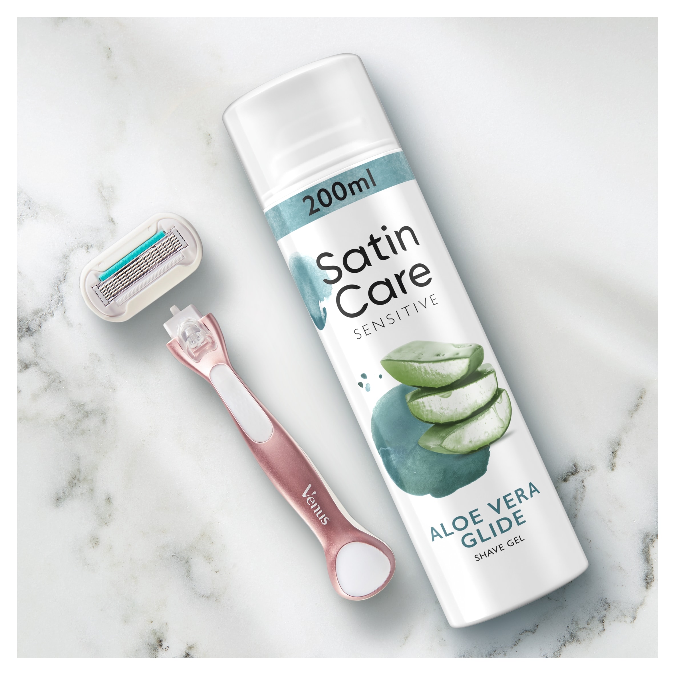Satin Care Sensitive Aloe Vera Glide Shaving Gel 200ml thumbnail 3
