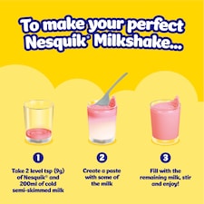 Nesquik Strawberry Flavoured Milkshake Powder 500g Tub thumbnail 3