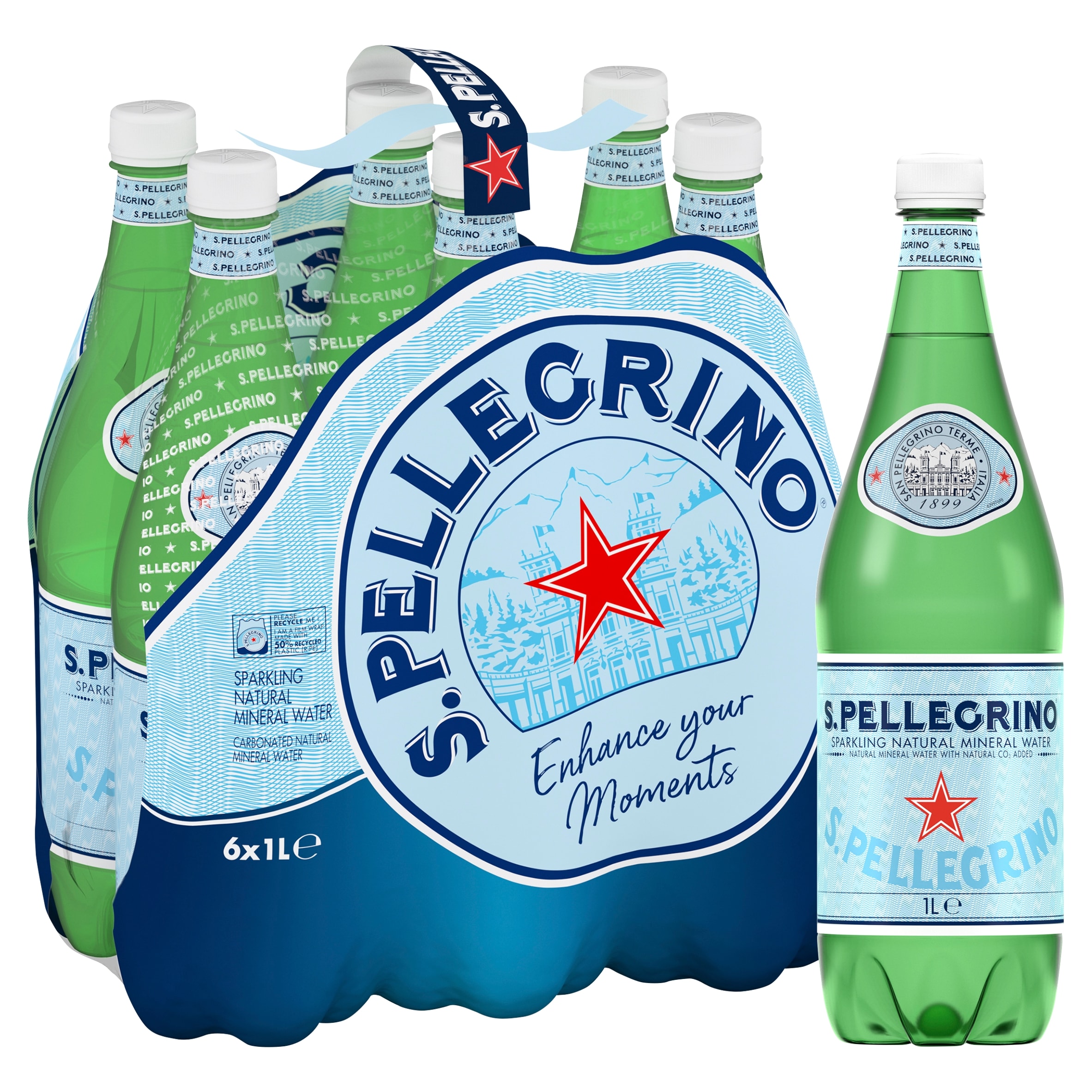 San Pellegrino Sparkling Natural Mineral Water Multipack 6x1L thumbnail 5