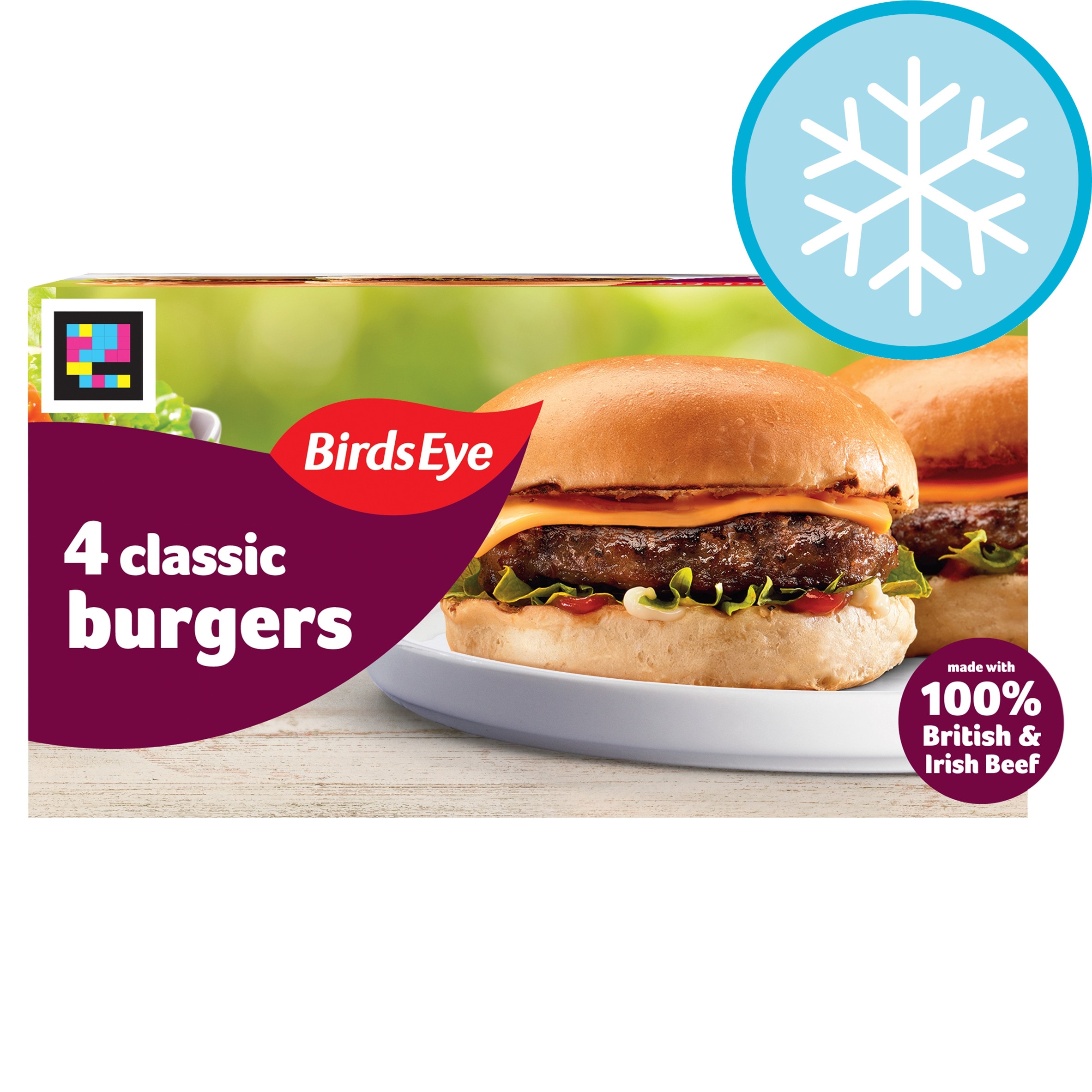 Birds Eye Classic 4 Beef Burgers with Onion