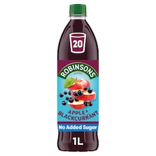 Robinsons Apple & Blackcurrant No Added Sugar Squash 1L