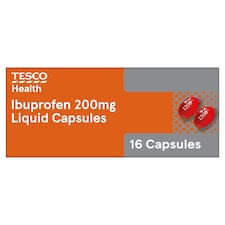Tesco Health Ibuprofen 200mg Liquid Capsules 16s