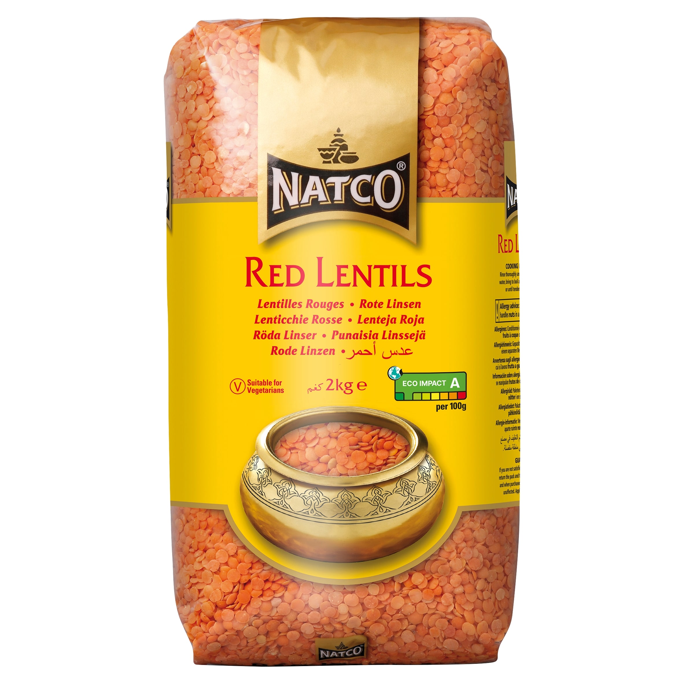 Natco Red Lentils 2Kg