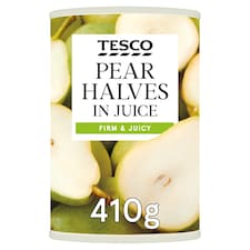 Tesco Halved Pears In Juice 410G
