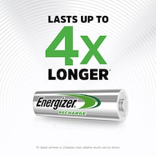 Energizer Power Plus AA 4 Pack Rechargeable Batteries thumbnail 2