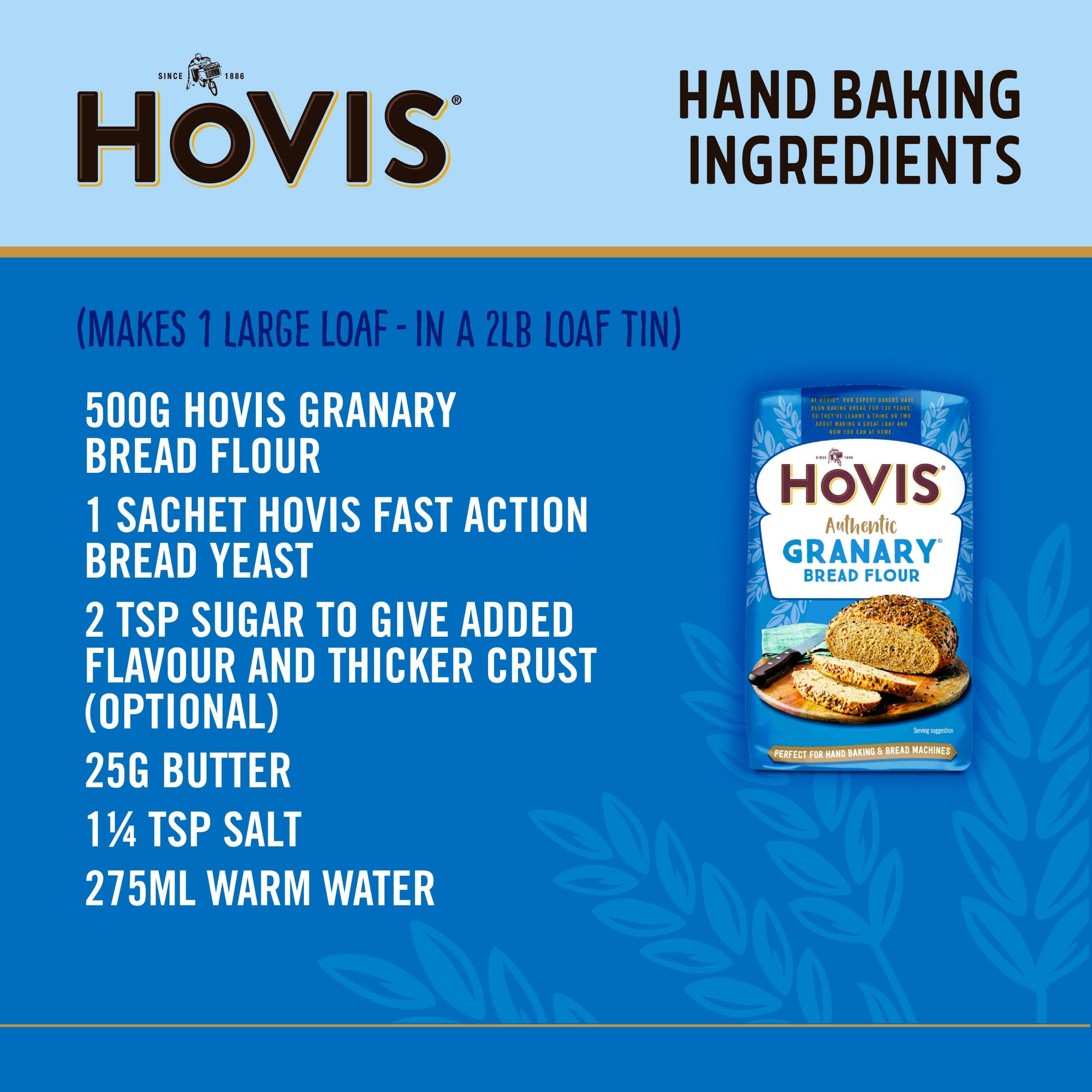 Hovis Baking Authentic Granary Bread Flour 1kg thumbnail 3
