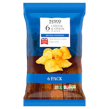 Tesco Cheese & Onion Crisps 6X25g