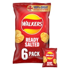 Walkers Ready Salted Crisps Multipack 6x25g