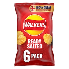 Walkers Ready Salted Crisps Multipack 6x25g thumbnail 5