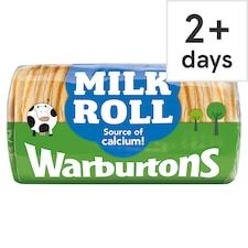 Warburtons Milk Roll Soft White Bread 400g