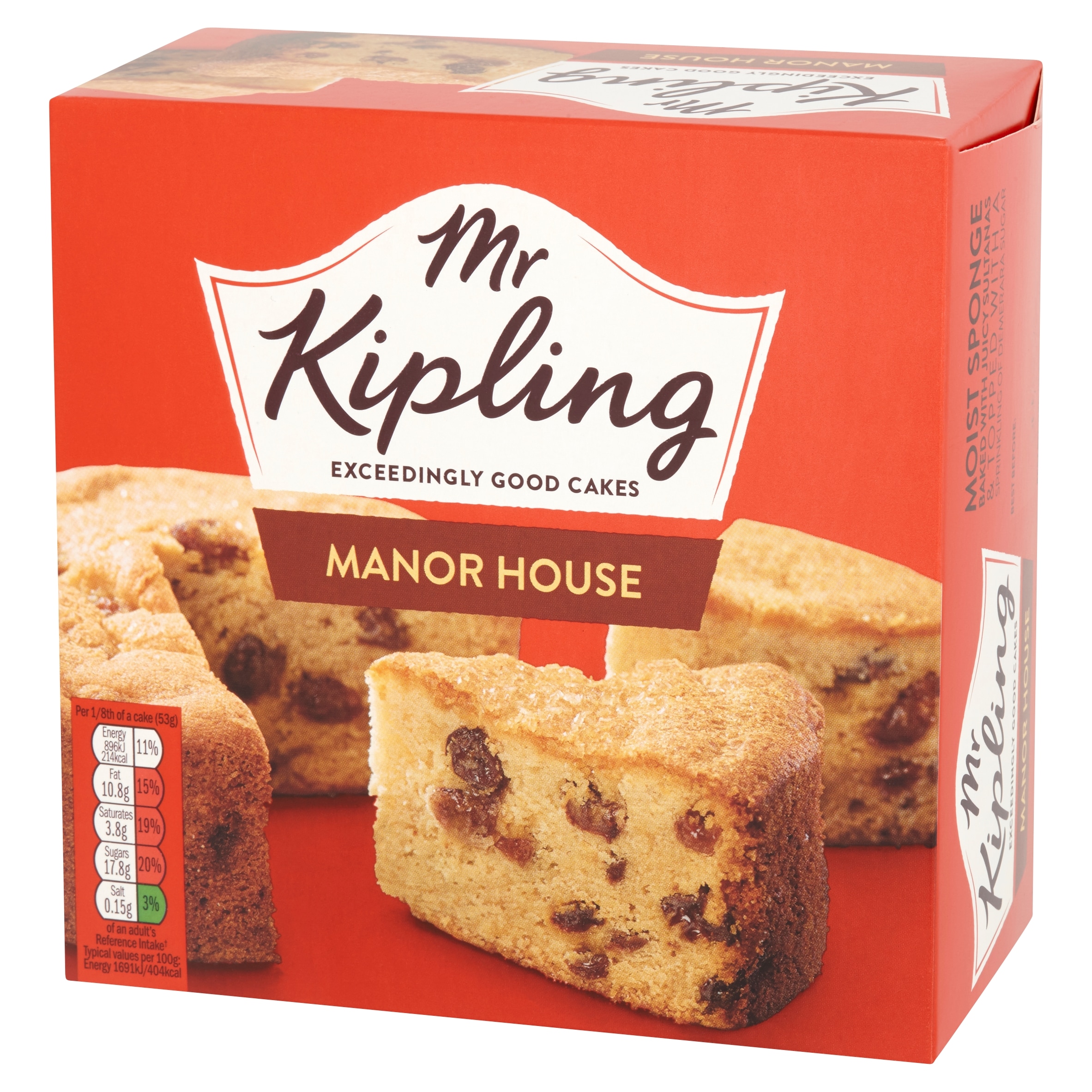 Mr Kipling Manor House Sultanas Sponge Cake thumbnail 3