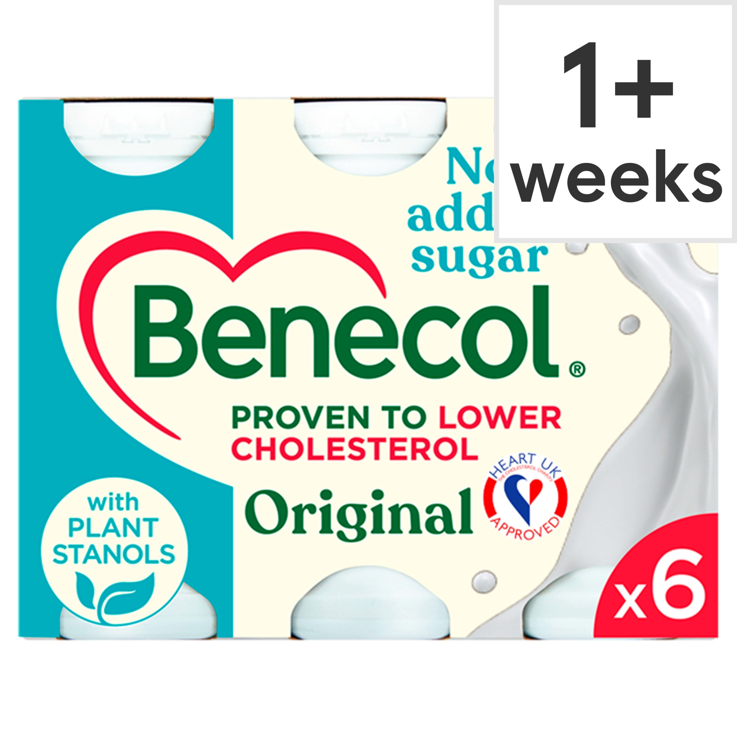 Benecol Cholesterol Lowering Original Yoghurt Drink No Added Sugar