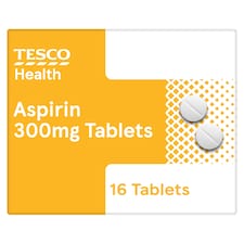 Tesco Health Aspirin 300mg Tablets 16s