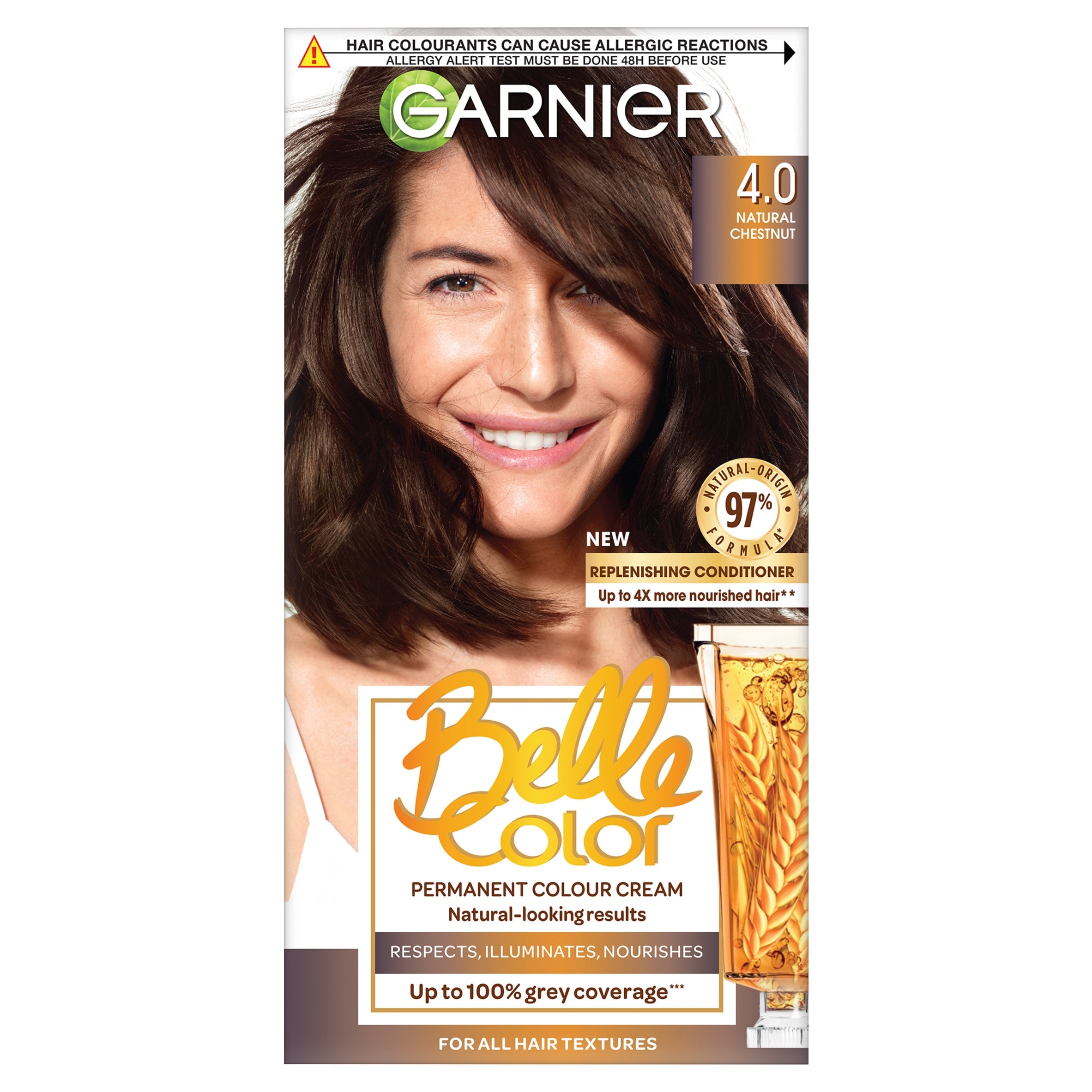 Garnier Belle Color Permanent Hair Dye - Natural Dark Brown 4