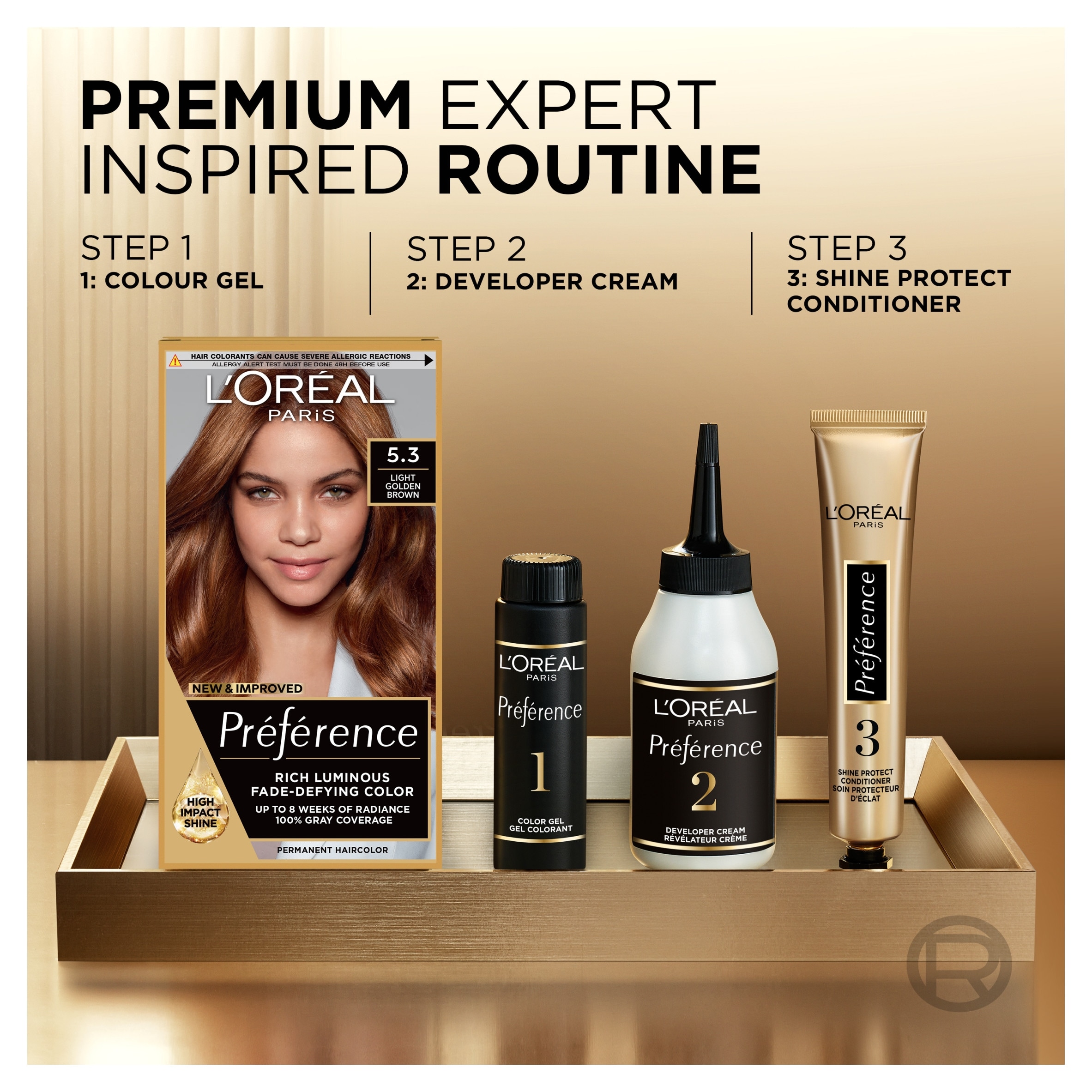 L’Oreal Preference 5.3 Virginia Chestnut Brown Permanent Hair Dye thumbnail 3