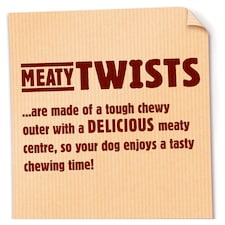 BAKERS Meaty Twists Medium Beef Dog Chews 180g thumbnail 3