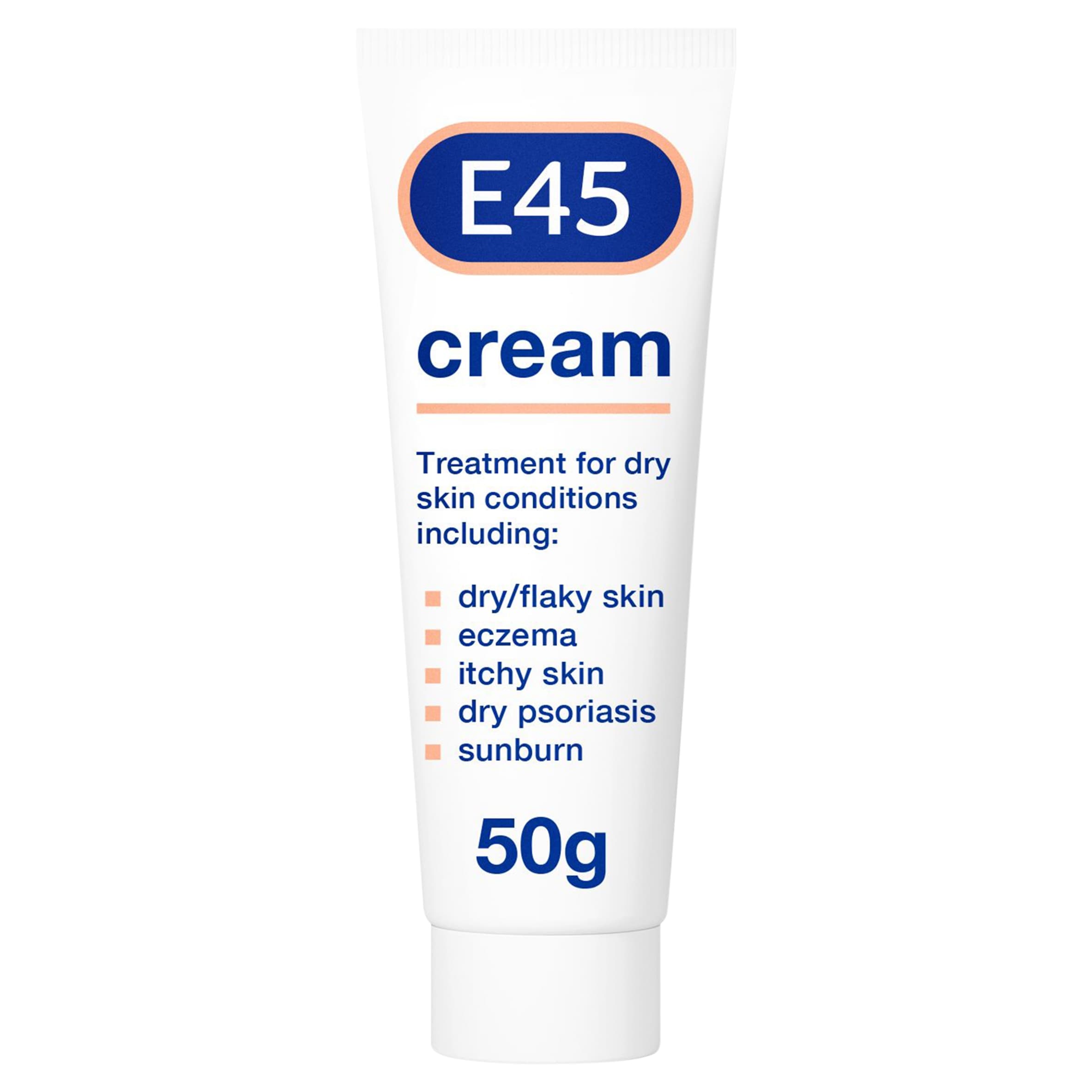 E45 Moisturiser Body Cream for Dry Skin & Eczema 50g