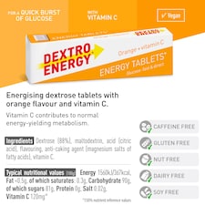 Dextro Energy Orange + Vitamin C Dextrose 47G Tablets thumbnail 4