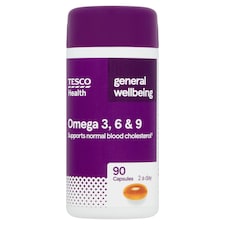 Tesco Health Omega 3, 6 & 9 Capsules - 90s