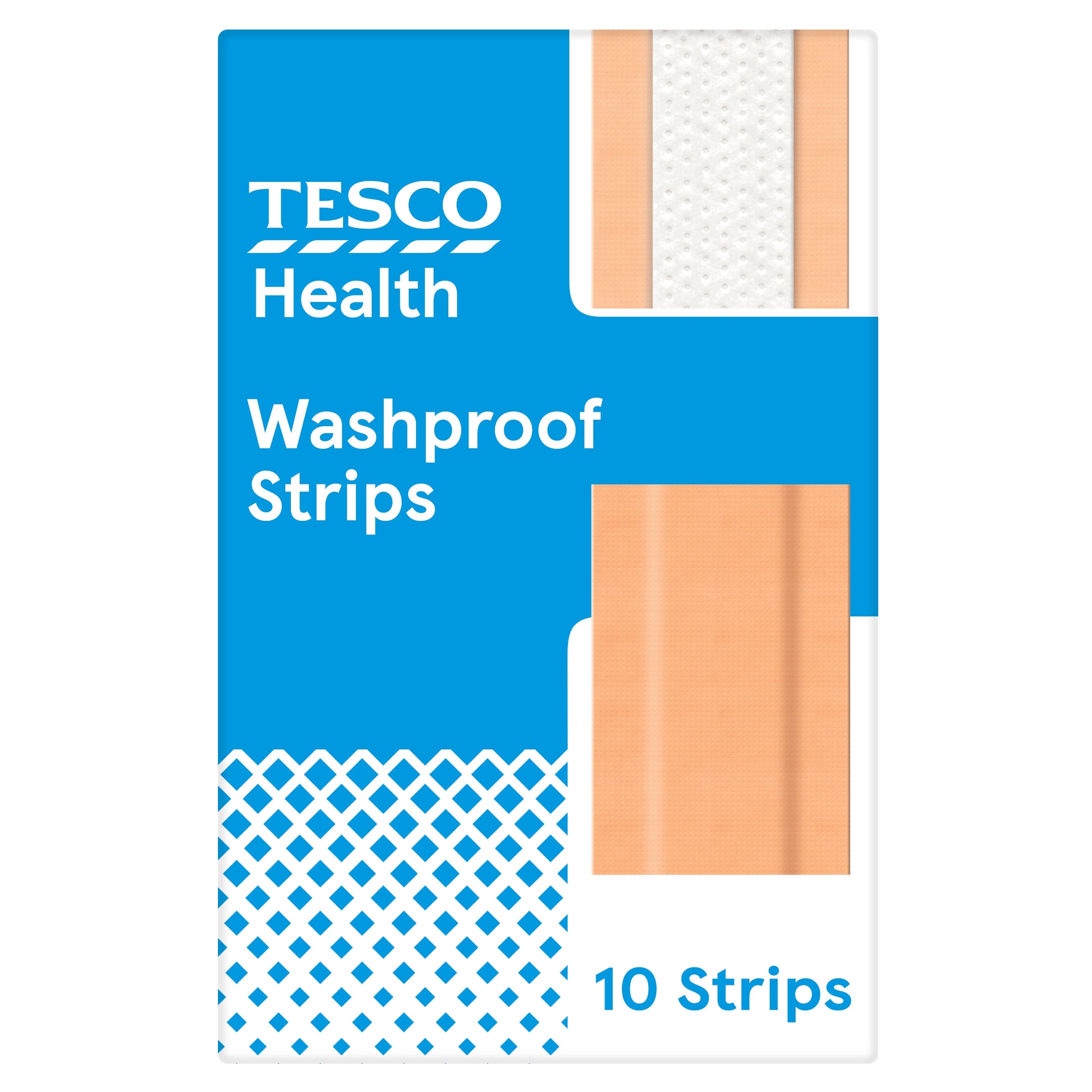 Tesco Health Washproof Plasters 10 Strips 6cm x 10cm