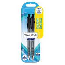 Paper Mate Flexgrip Ultra Ballpoint Pens, Black, 2 Count