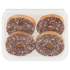 Tesco Chocolate Iced Ring Doughnuts 4 Pack thumbnail 2