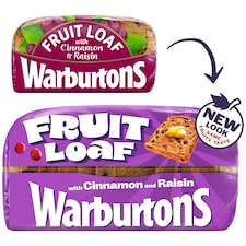 Warburtons Fruit Loaf With Cinnamon & Raisin 400G thumbnail 2