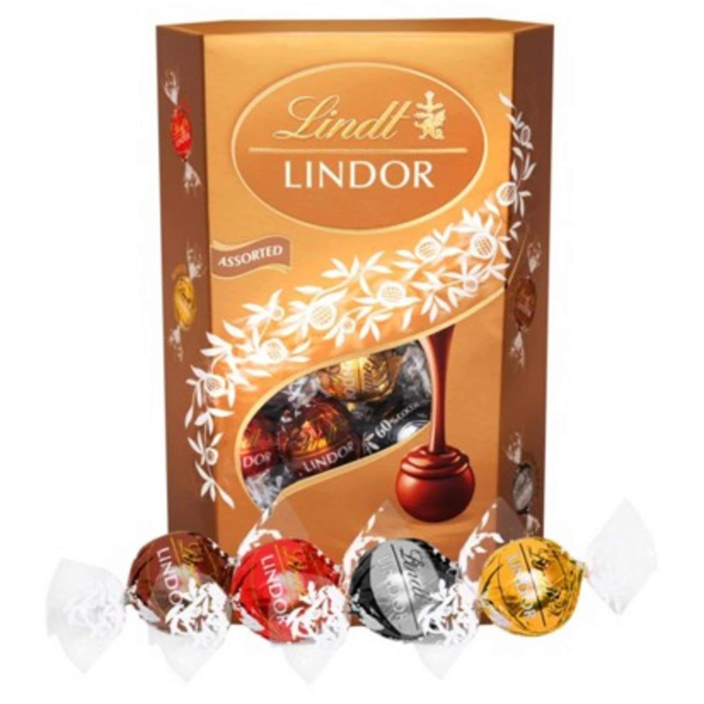 Lindt Lindor Assorted Chocolate Truffles Box 337g thumbnail 2